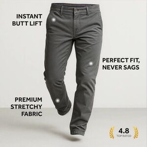 NWT | Perk | Feel Good Slim Fit Chinos | Faded Black | 36x34